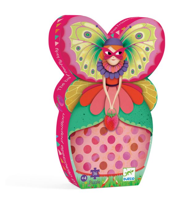 Djeco Silhouette Puzzle The Butterfly Lady 36 pce