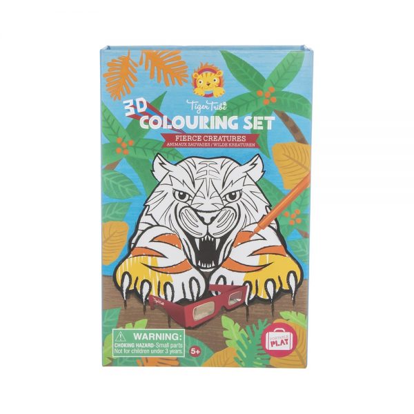 Tiger Tribe Colouring Set 3D Fierce Creatures